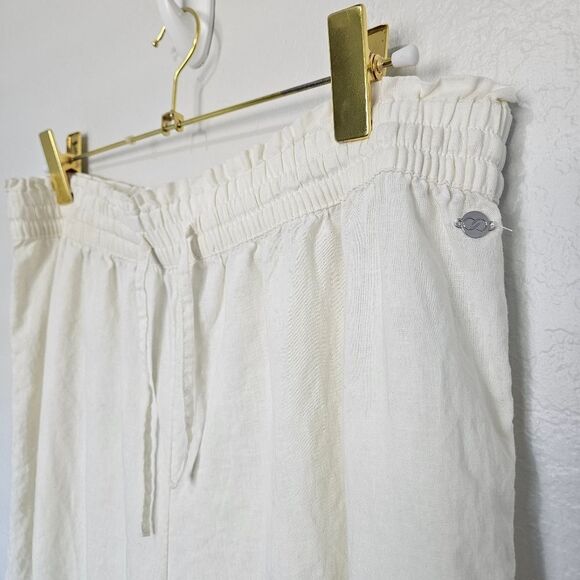 Calia | SET Front Tie Top & Wide Straight Leg Relaxed Pants, Womens Large XL - Picture 7 of 9